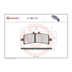 BREMBO BR07BB37SR BREMBO BRAKE PAD SINTERED XTRA