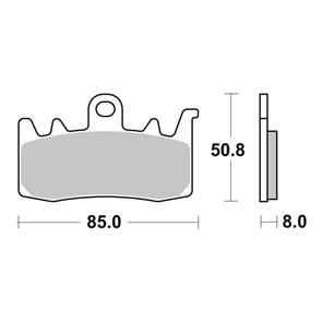 BREMBO BR07BB38SR BREMBO BRAKE PAD SINTERED XTRA