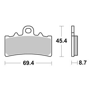 BREMBO BR07GR18SR BREMBO BRAKE PAD SINTERED XTRA