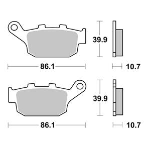 BREMBO BR07HO27SP BREMBO BRAKE PAD SINTERED RR