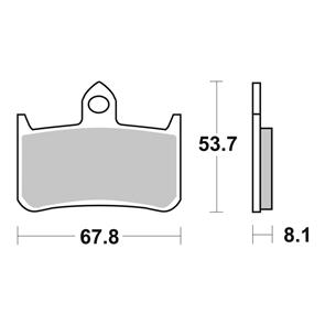 BREMBO BR07HO28SA BREMBO BRAKE PAD SINTERED FR