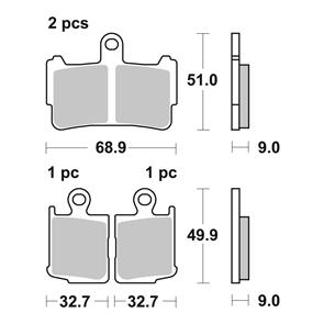BREMBO BR07HO37SA BREMBO BRAKE PAD SINTERED FR
