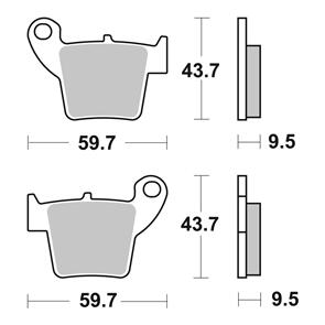 BREMBO BR07HO48SD BREMBO BRAKE PAD SINTERED ENDURO