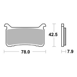 BREMBO BR07HO63SA BREMBO BRAKE PAD SINTERED FR