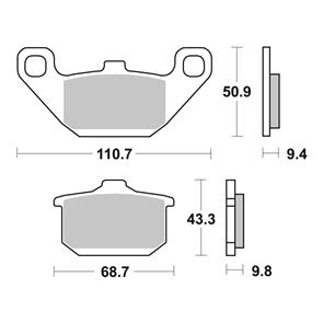 BREMBO BR07KA08SA BREMBO BRAKE PAD SINTERED FR