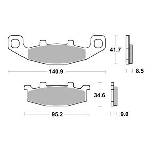 BREMBO BR07KA09SA BREMBO BRAKE PAD SINTERED FR