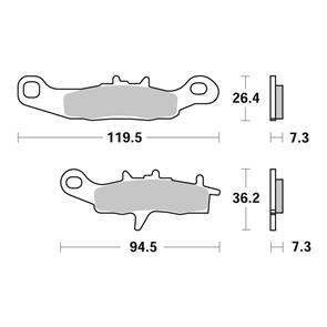 BREMBO BR07KA22SX BREMBO BRAKE PAD OFFROAD RACE