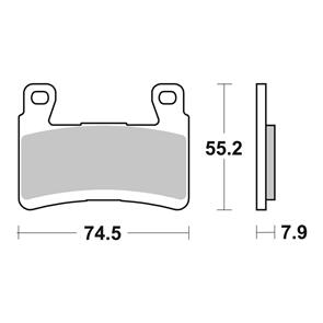 BREMBO BR07KA29SA BREMBO BRAKE PAD SINTERED FR