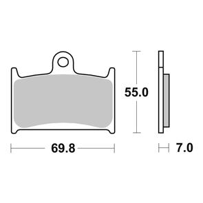 BREMBO BR07SU22SA BREMBO BRAKE PAD SINTERED FR
