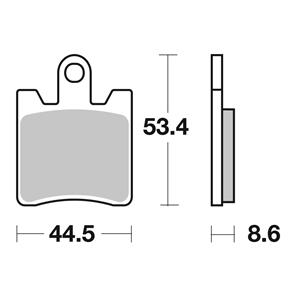 BREMBO BR07YA09SA BREMBO BRAKE PAD SINTERED FR