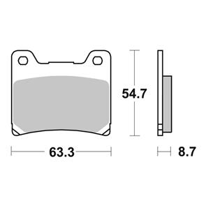 BREMBO BR07YA11SP BREMBO BRAKE PAD SINTERED RR