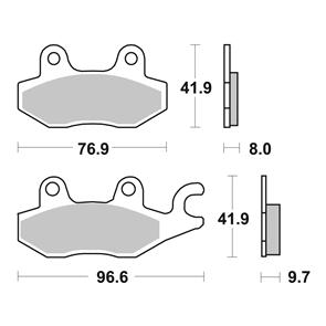 BREMBO BR07YA20SP BREMBO BRAKE PAD SINTERED RR