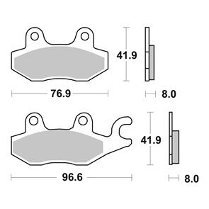 BREMBO BR07YA22SA BREMBO BRAKE PAD SINTERED FR