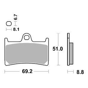 BREMBO BR07YA23RC BREMBO BRAKE PAD CARBON CERAMIC RACE