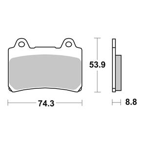 BREMBO BR07YA35SA BREMBO BRAKE PAD SINTERED FR