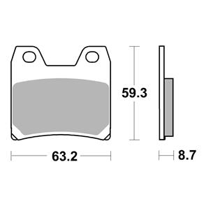 BREMBO BR07YA40SP BREMBO BRAKE PAD SINTERED RR