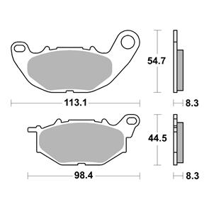 BREMBO BR07YA52SR BREMBO BRAKE PAD SINTERED XTRA