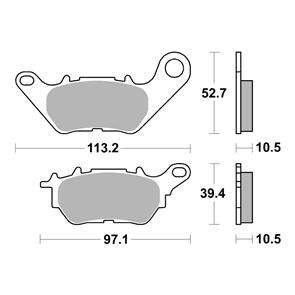 BREMBO BR07YA53CC BREMBO BRAKE PAD CARBON CERAMIC