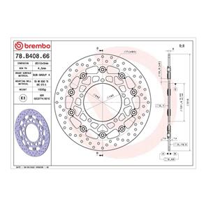 BREMBO BR78B40866 BREMBO BRAKE DISC