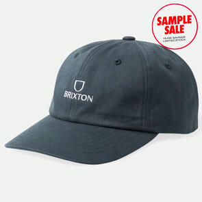 BRIXTON ALPHA NP LP CAP BORROWED BLUE BRUSHED SATIN - SAMPLE