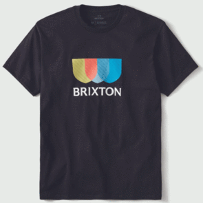 BRIXTON ALTON STRIPE S/S TEE BLACK
