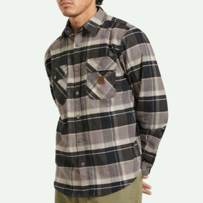 BRIXTON BUILDERS BOWERY STR WR FLANNEL BLACK/CHARCOAL/BEIGE