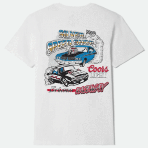 BRIXTON COORS LIGHT RACEWAY S/S TEE WHITE