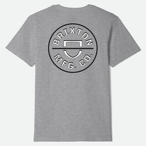 BRIXTON CREST II S/S STD HEATHER/WHITE/BLACK
