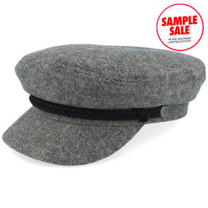 BRIXTON FIDDLER CAP GREY SHADOW PLAID - SAMPLE