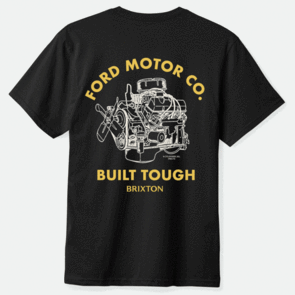BRIXTON X FORD BUILT TOUGH S/S TEE BURNT RUBBER