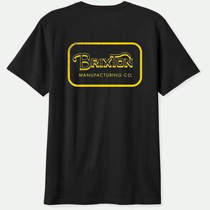 BRIXTON GRADE TEE BLACK/DARK YELLOW