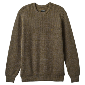 BRIXTON LANDMARK CREW SWEATER HEATHER BROWN