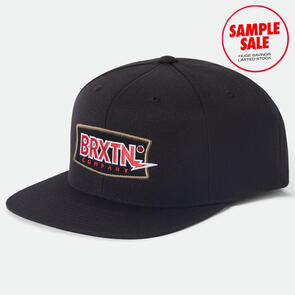 BRIXTON LIGHTNING MP SNAPBACK BLACK - SAMPLE