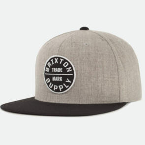 BRIXTON OATH III SNAPBACK LIGHT HEATHER GREY/BLACK