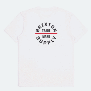 BRIXTON OATH V S/S TEE WHITE/RED