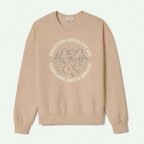 BRIXTON OPEN ROAD CREW FLEECE ROSE DUST