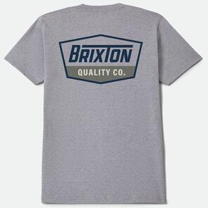 BRIXTON REGAL S/S TEE HEATHER GREY/NAVY