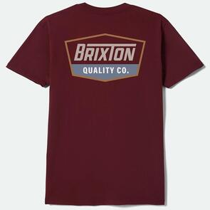 BRIXTON REGAL S/S TEE BURGUNDY/TOBACCO
