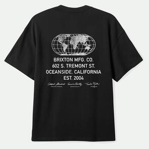 BRIXTON UNION HW RELAXED TEE BLACK CLASSIC WASH