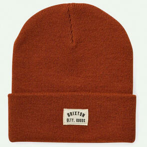 BRIXTON WOODBURN WATCH CAP BEANIE RUST ORANGE