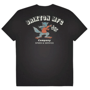 BRIXTON WYNMORE HW RELAXED TEE BLACK CLASSIC WASH