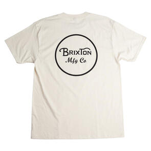 BRIXTON WHEELER S/S TEE CREAM