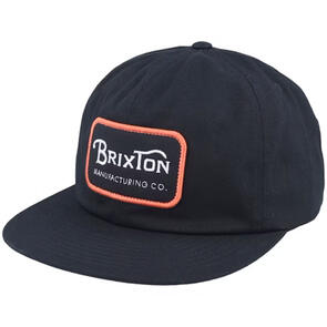 BRIXTON 20TH ANNIVERSARY GRADE HP SNAPBACK BLACK ORANGE WHITE