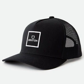 BRIXTON ALPHA BLOCK X C MP MESH CAP - BLACK/BLACK