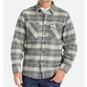 BRIXTON BOWERY HEAVY WEIGHT L/S FLANNEL BLACK/CHARCOAL