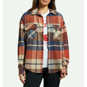 BRIXTON BOWERY W CLASSIC FLANNEL NAVY/MARS RED/WHITECAP