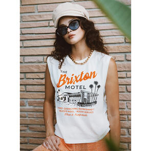 BRIXTON BRIXTON MOTEL MUSCLE TANK - OFF WHITE