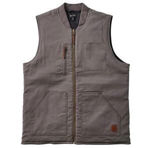 BRIXTON BUILDERS ABRAHAM REV VEST CHARCOAL/BLACK