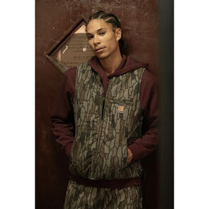 BRIXTON BUILDERS ABRAHAM REV VEST BARK CAMO