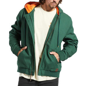 BRIXTON BUILDERS ZIP HOOD JACKET PINE NEEDLE